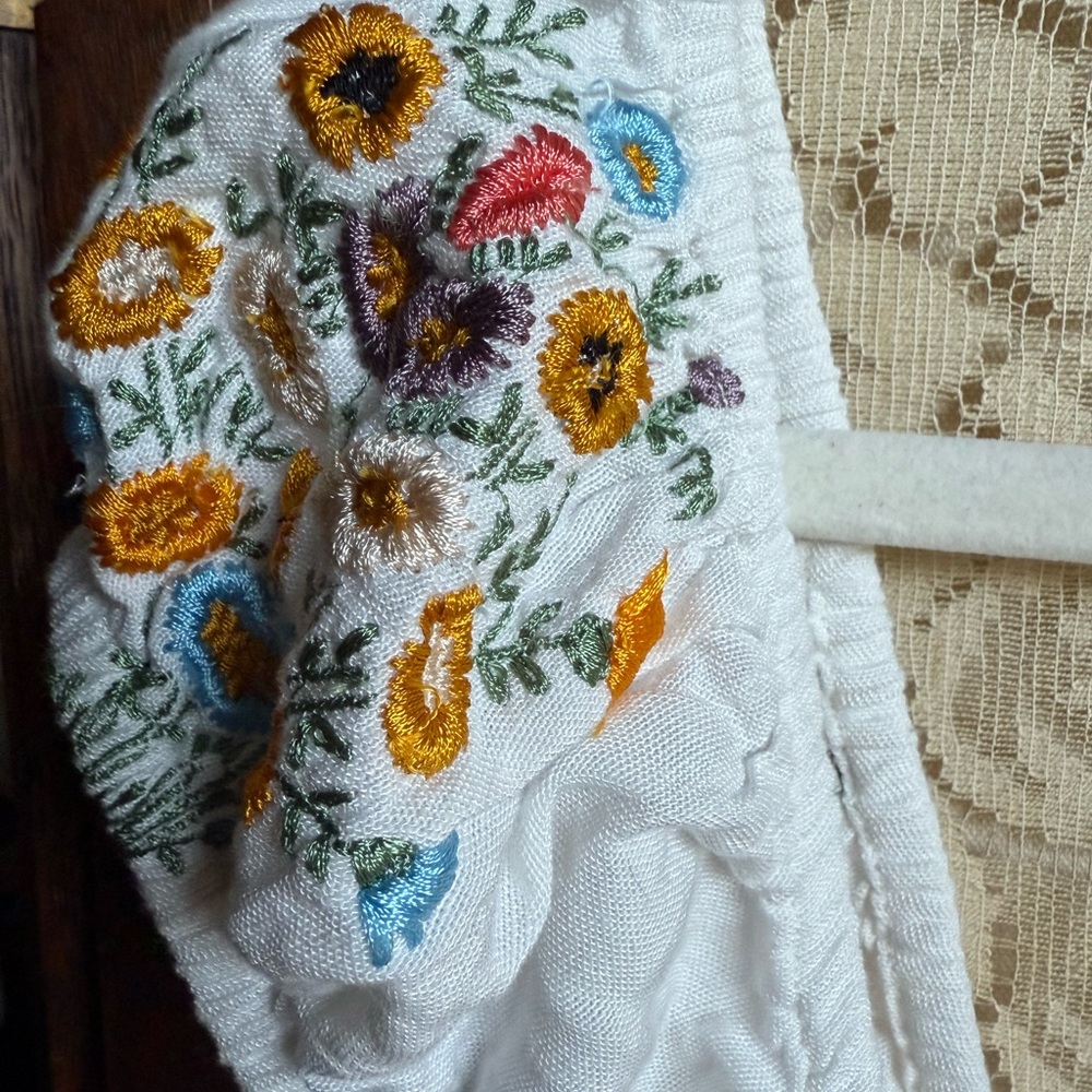 Free People White Floral Embroidered Dress - Picture 5 of 9